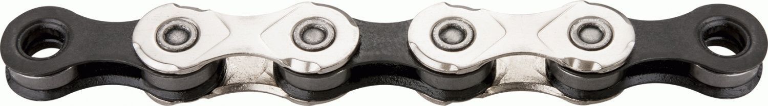 ab-252178-1 KMC X12 Kette Silber/Schwarz 126 Glieder – 12-fach, MissingLink (BX12NB126) – Bild 1