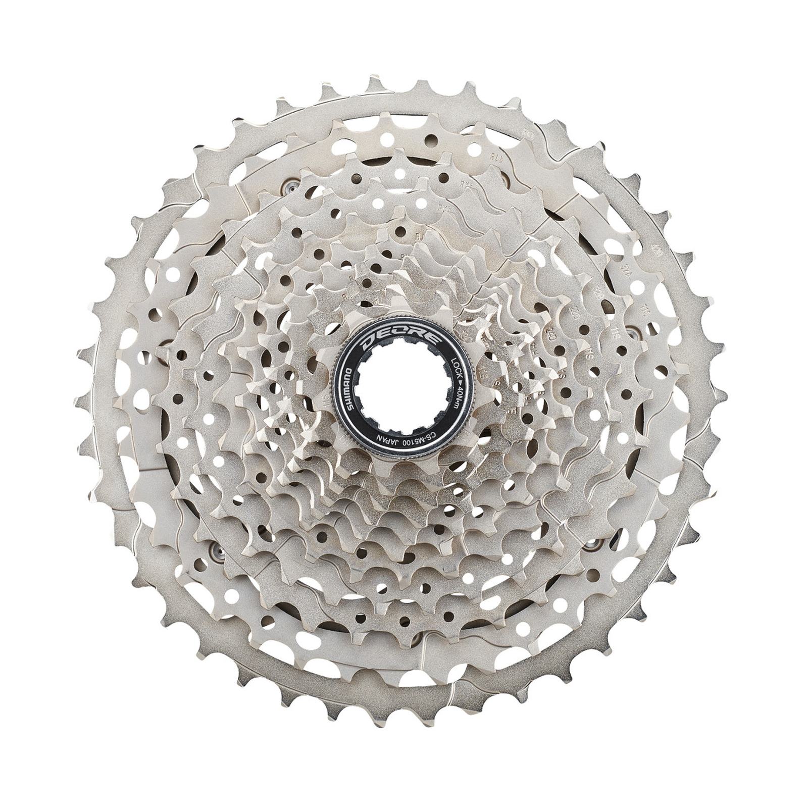 I-CSM510011142-1.jpg SHIMANO KASSETTE CS-M5100 Deore 11-FACH 11-42 ZÄHNE 13-15-17-19-21-24-28-32-37-42 – Bild 1