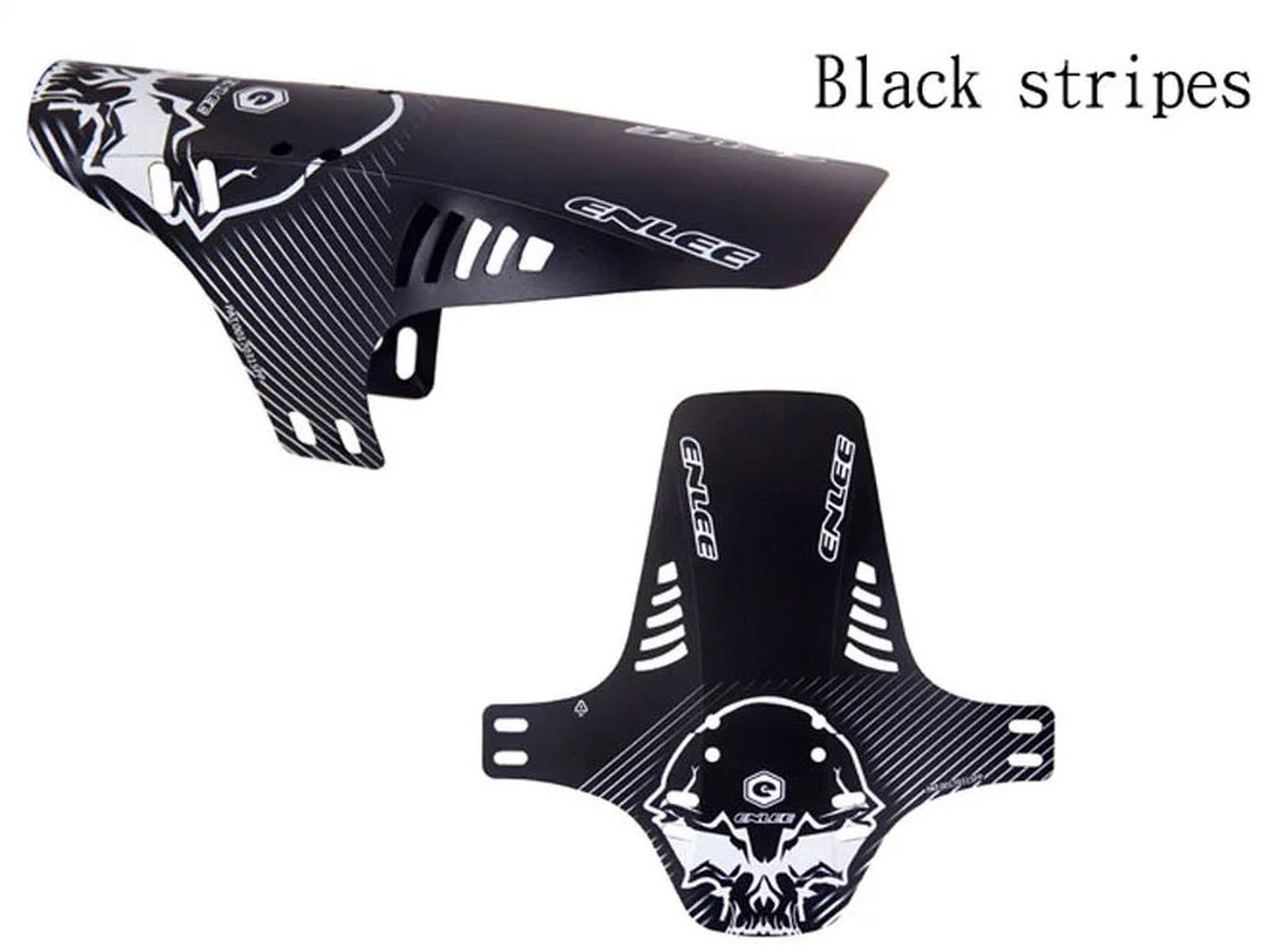 enl-27032-003-1.jpg ENLEE MudGuard Fender Spritzschutz Gabel full black stripe – Bild 1