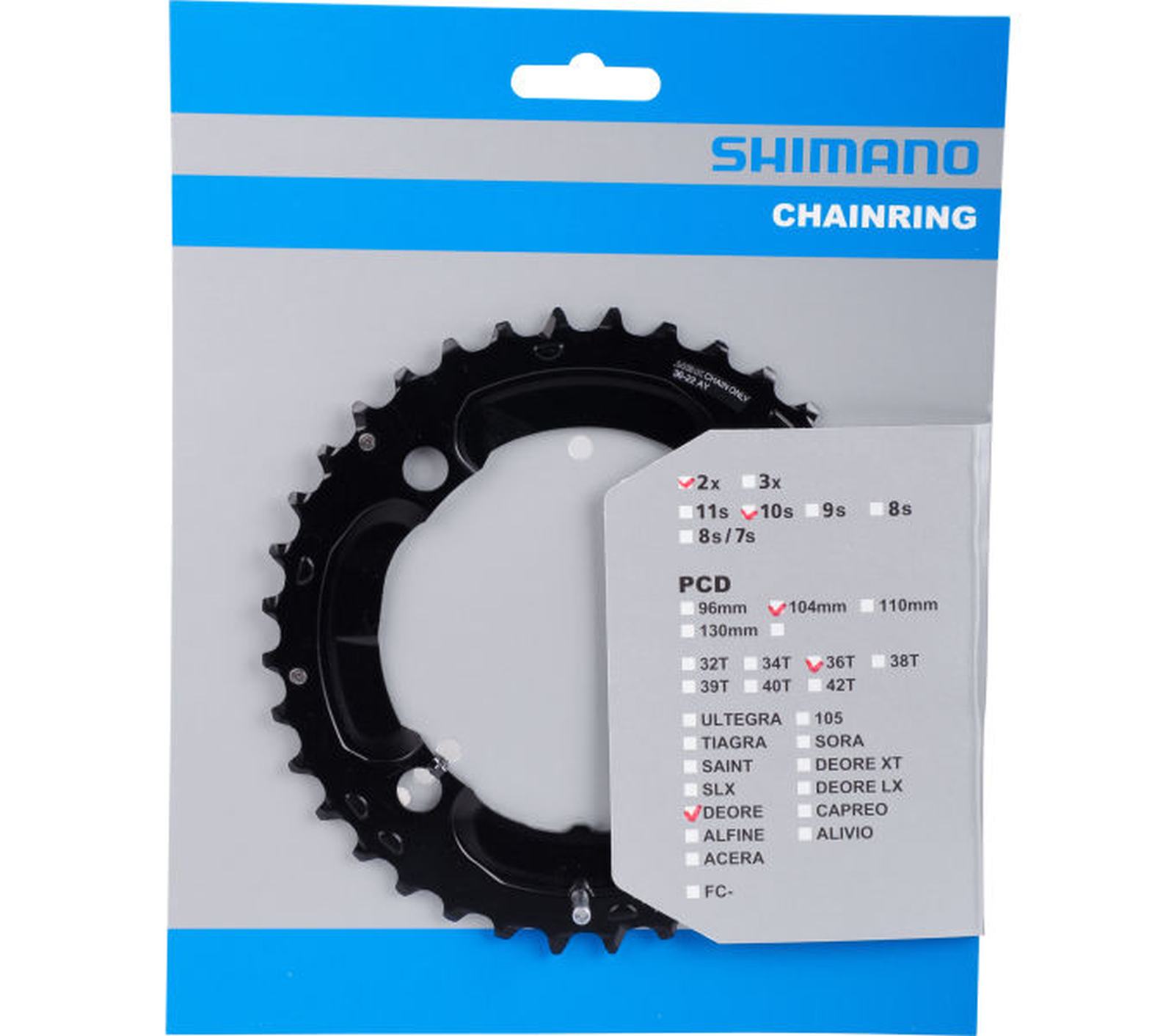 pl-Y1RP98070-1.jpg Shimano Kettenblatt DEORE FC-M617 2x10 36 Zähne – Bild 1