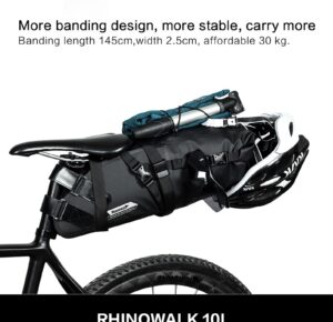 Rhinowalk Saddle Bag Travel wasserdichte Fahrrad Satteltasche 10L – Bild 5