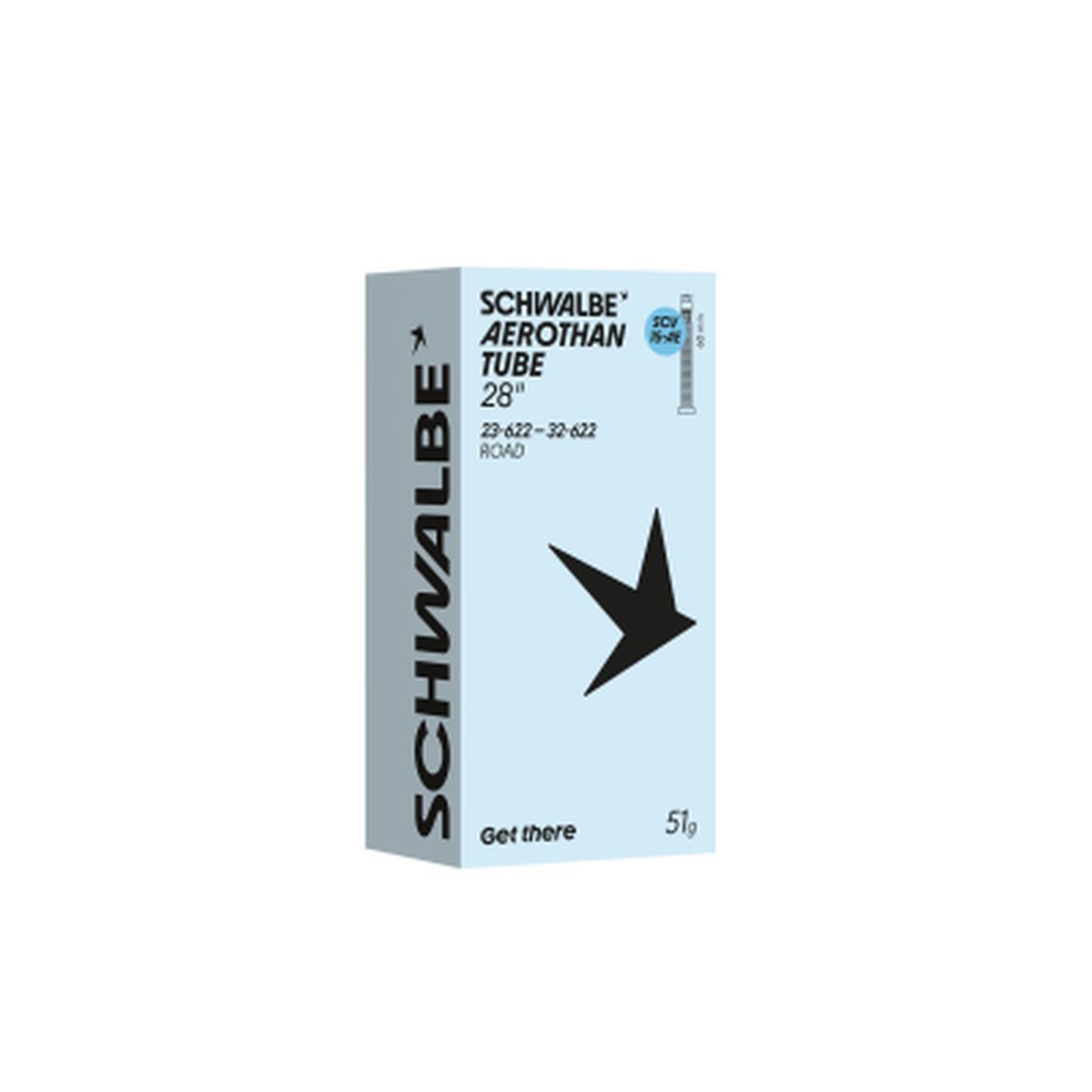 scw-28269-1.jpg Schlauch Schwalbe SCV15 AE Aerothan Tube TPU 28 SCV - Clik Ventil Alu schwarz 60mm extra long – Bild 1
