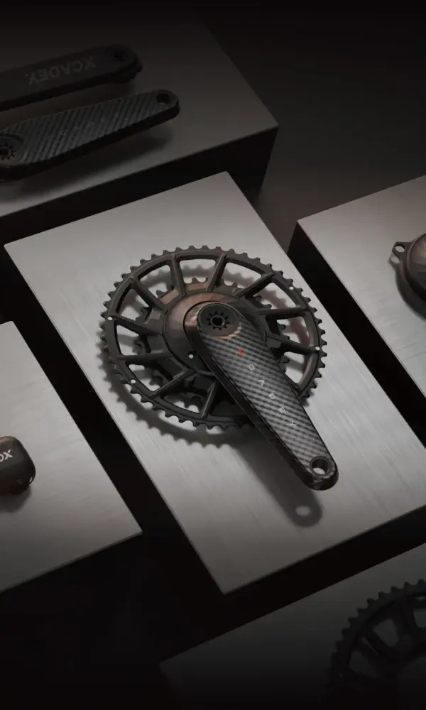 XCADEY Powermeter Spider an Rennradkurbel